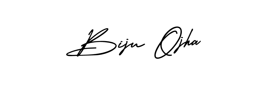 AmerikaSignatureDemo-Regular is a professional signature style that is perfect for those who want to add a touch of class to their signature. It is also a great choice for those who want to make their signature more unique. Get Biju Ojha name to fancy signature for free. Biju Ojha signature style 3 images and pictures png