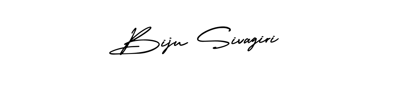 The best way (AmerikaSignatureDemo-Regular) to make a short signature is to pick only two or three words in your name. The name Biju Sivagiri include a total of six letters. For converting this name. Biju Sivagiri signature style 3 images and pictures png