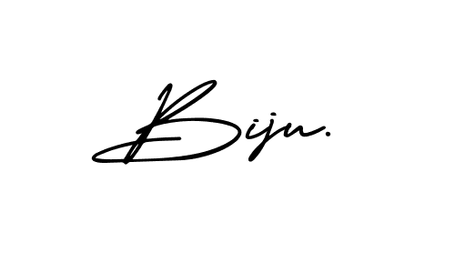 The best way (AmerikaSignatureDemo-Regular) to make a short signature is to pick only two or three words in your name. The name Biju. include a total of six letters. For converting this name. Biju. signature style 3 images and pictures png