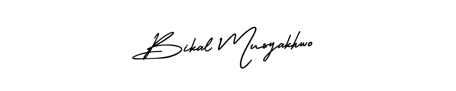 Design your own signature with our free online signature maker. With this signature software, you can create a handwritten (AmerikaSignatureDemo-Regular) signature for name Bikal Musyakhwo. Bikal Musyakhwo signature style 3 images and pictures png