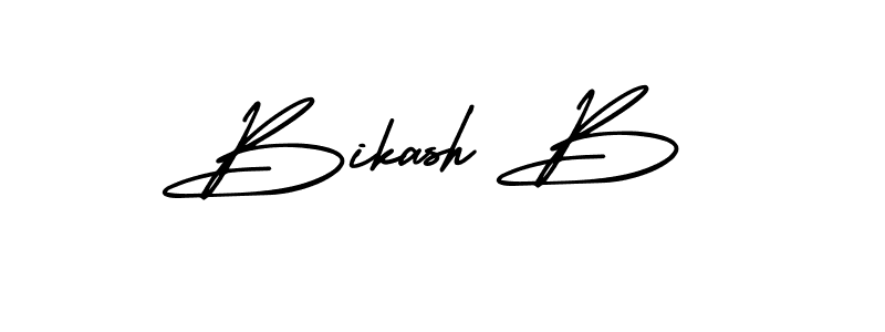 How to make Bikash B name signature. Use AmerikaSignatureDemo-Regular style for creating short signs online. This is the latest handwritten sign. Bikash B signature style 3 images and pictures png