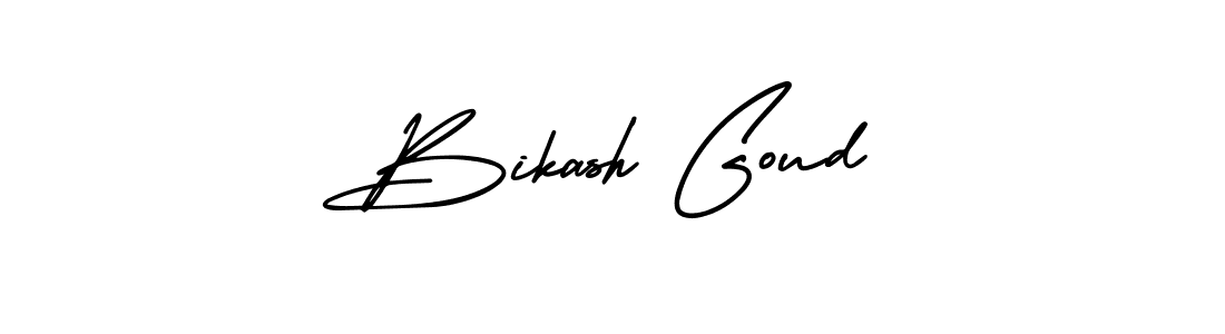 Bikash Goud stylish signature style. Best Handwritten Sign (AmerikaSignatureDemo-Regular) for my name. Handwritten Signature Collection Ideas for my name Bikash Goud. Bikash Goud signature style 3 images and pictures png
