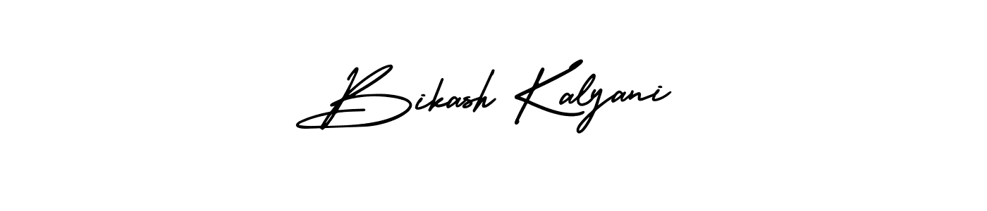 Make a beautiful signature design for name Bikash Kalyani. With this signature (AmerikaSignatureDemo-Regular) style, you can create a handwritten signature for free. Bikash Kalyani signature style 3 images and pictures png