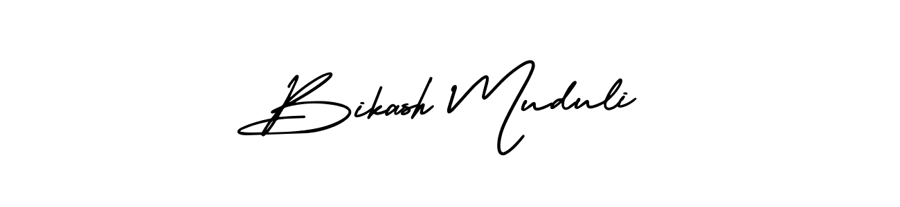 Bikash Muduli stylish signature style. Best Handwritten Sign (AmerikaSignatureDemo-Regular) for my name. Handwritten Signature Collection Ideas for my name Bikash Muduli. Bikash Muduli signature style 3 images and pictures png