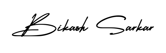 Download transparent PNG signature for name Bikash Sarkar styled with AmerikaSignatureDemo-Regular font. Ready to paste directly into PDF and Word agreements. Bikash Sarkar signature style 3 images and pictures png