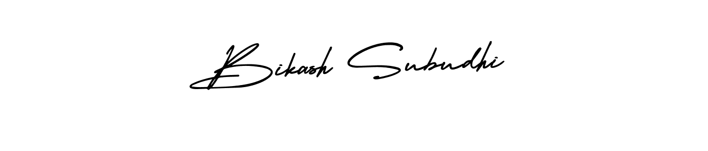 How to make Bikash Subudhi signature? AmerikaSignatureDemo-Regular is a professional autograph style. Create handwritten signature for Bikash Subudhi name. Bikash Subudhi signature style 3 images and pictures png