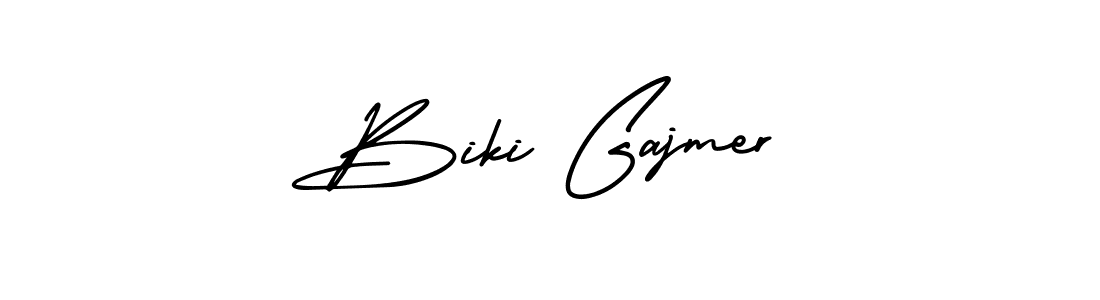 How to Draw Biki Gajmer signature style? AmerikaSignatureDemo-Regular is a latest design signature styles for name Biki Gajmer. Biki Gajmer signature style 3 images and pictures png