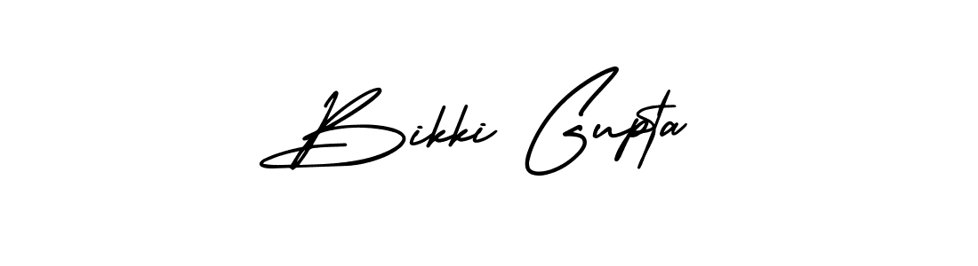 You should practise on your own different ways (AmerikaSignatureDemo-Regular) to write your name (Bikki Gupta) in signature. don't let someone else do it for you. Bikki Gupta signature style 3 images and pictures png