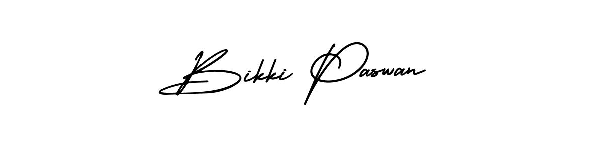 How to make Bikki Paswan name signature. Use AmerikaSignatureDemo-Regular style for creating short signs online. This is the latest handwritten sign. Bikki Paswan signature style 3 images and pictures png