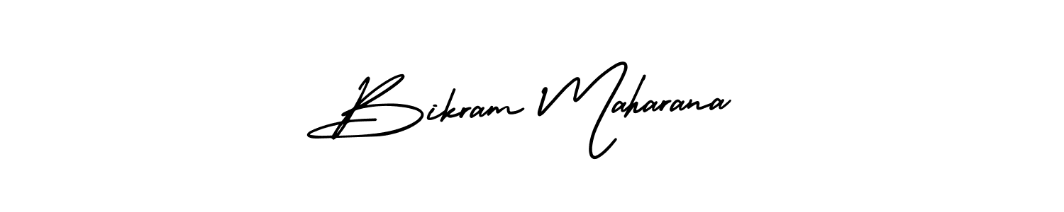 You should practise on your own different ways (AmerikaSignatureDemo-Regular) to write your name (Bikram Maharana) in signature. don't let someone else do it for you. Bikram Maharana signature style 3 images and pictures png