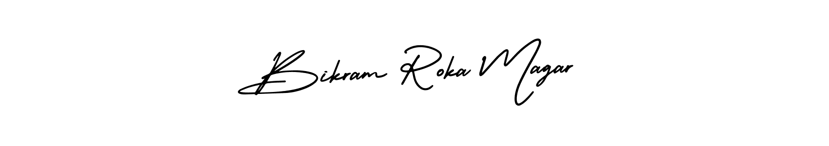 You can use this online signature creator to create a handwritten signature for the name Bikram Roka Magar. This is the best online autograph maker. Bikram Roka Magar signature style 3 images and pictures png