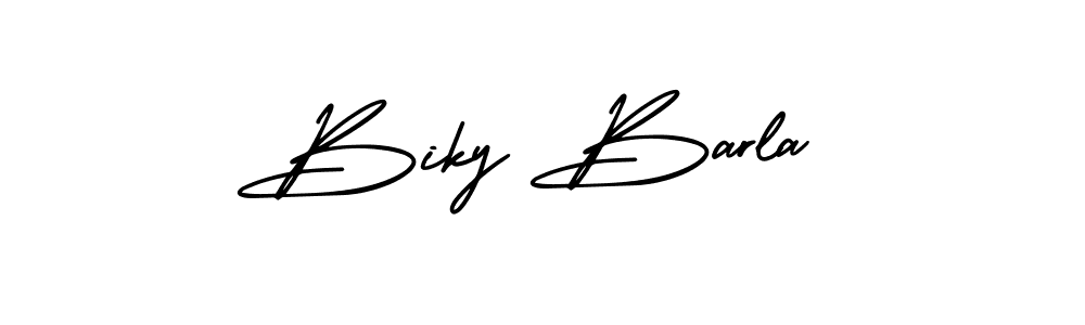 Make a beautiful signature design for name Biky Barla. With this signature (AmerikaSignatureDemo-Regular) style, you can create a handwritten signature for free. Biky Barla signature style 3 images and pictures png