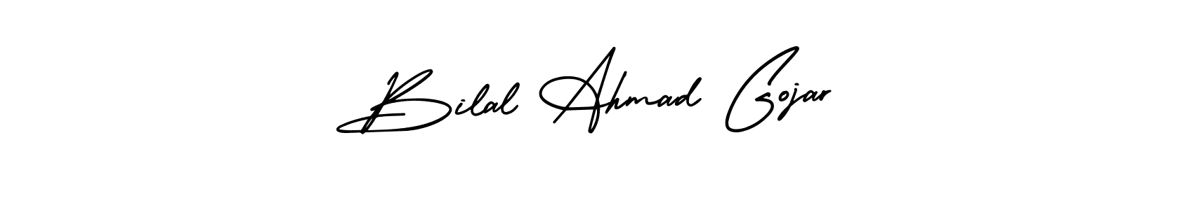 if you are searching for the best signature style for your name Bilal Ahmad Gojar. so please give up your signature search. here we have designed multiple signature styles  using AmerikaSignatureDemo-Regular. Bilal Ahmad Gojar signature style 3 images and pictures png