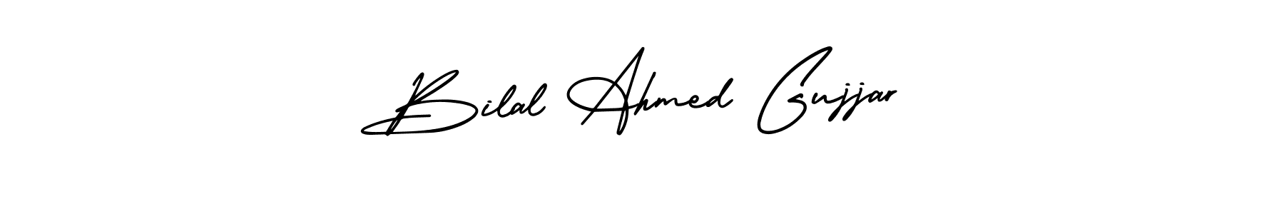 Bilal Ahmed Gujjar stylish signature style. Best Handwritten Sign (AmerikaSignatureDemo-Regular) for my name. Handwritten Signature Collection Ideas for my name Bilal Ahmed Gujjar. Bilal Ahmed Gujjar signature style 3 images and pictures png