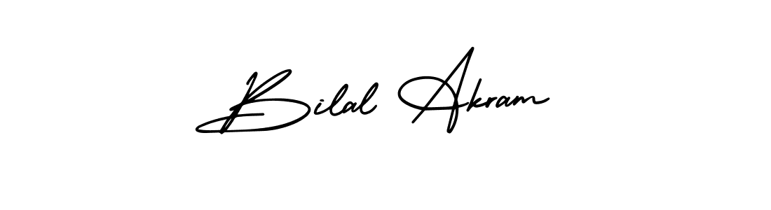 How to make Bilal Akram name signature. Use AmerikaSignatureDemo-Regular style for creating short signs online. This is the latest handwritten sign. Bilal Akram signature style 3 images and pictures png