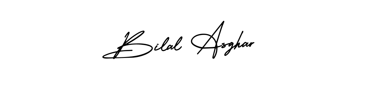 Use a signature maker to create a handwritten signature online. With this signature software, you can design (AmerikaSignatureDemo-Regular) your own signature for name Bilal Asghar. Bilal Asghar signature style 3 images and pictures png