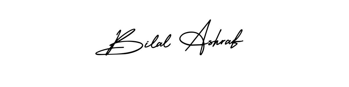 How to Draw Bilal Ashraf signature style? AmerikaSignatureDemo-Regular is a latest design signature styles for name Bilal Ashraf. Bilal Ashraf signature style 3 images and pictures png