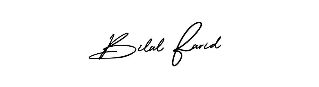 Bilal Farid stylish signature style. Best Handwritten Sign (AmerikaSignatureDemo-Regular) for my name. Handwritten Signature Collection Ideas for my name Bilal Farid. Bilal Farid signature style 3 images and pictures png