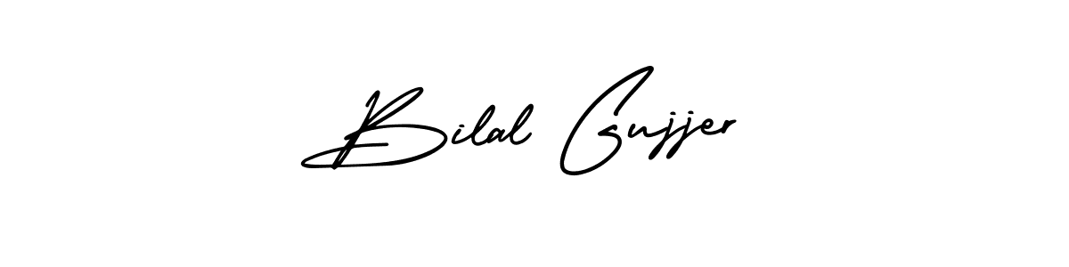 How to make Bilal Gujjer name signature. Use AmerikaSignatureDemo-Regular style for creating short signs online. This is the latest handwritten sign. Bilal Gujjer signature style 3 images and pictures png