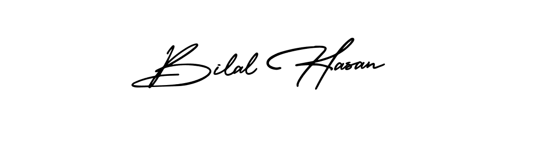 Make a beautiful signature design for name Bilal Hasan. With this signature (AmerikaSignatureDemo-Regular) style, you can create a handwritten signature for free. Bilal Hasan signature style 3 images and pictures png
