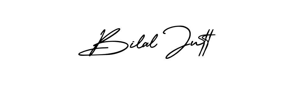 How to make Bilal Jutt name signature. Use AmerikaSignatureDemo-Regular style for creating short signs online. This is the latest handwritten sign. Bilal Jutt signature style 3 images and pictures png