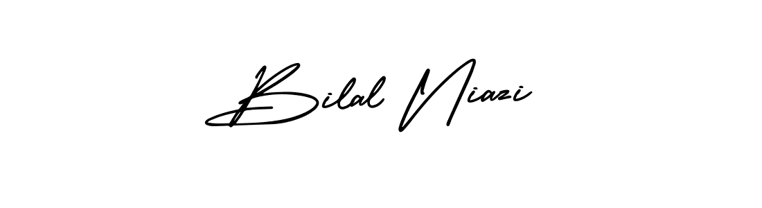 Create a beautiful signature design for name Bilal Niazi. With this signature (AmerikaSignatureDemo-Regular) fonts, you can make a handwritten signature for free. Bilal Niazi signature style 3 images and pictures png