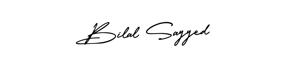 It looks lik you need a new signature style for name Bilal Sayyed. Design unique handwritten (AmerikaSignatureDemo-Regular) signature with our free signature maker in just a few clicks. Bilal Sayyed signature style 3 images and pictures png