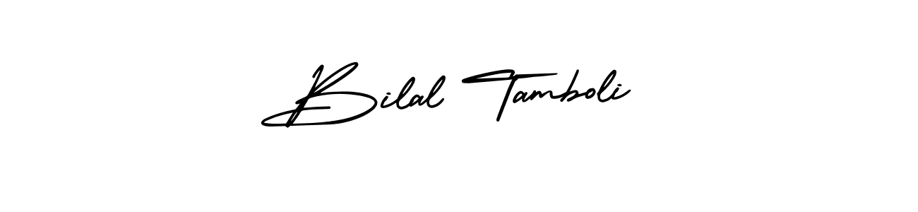 Bilal Tamboli stylish signature style. Best Handwritten Sign (AmerikaSignatureDemo-Regular) for my name. Handwritten Signature Collection Ideas for my name Bilal Tamboli. Bilal Tamboli signature style 3 images and pictures png