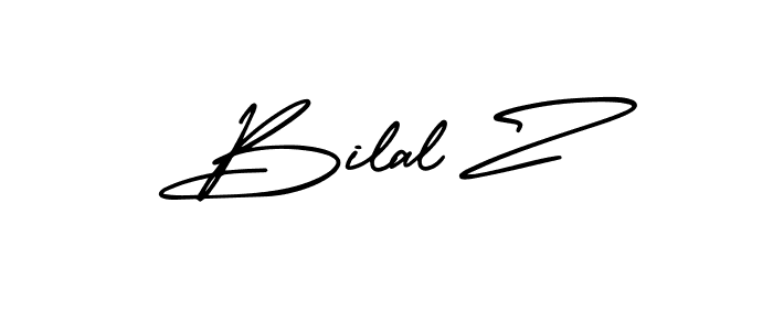 Create a beautiful signature design for name Bilal Z. With this signature (AmerikaSignatureDemo-Regular) fonts, you can make a handwritten signature for free. Bilal Z signature style 3 images and pictures png
