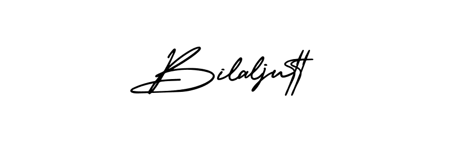 The best way (AmerikaSignatureDemo-Regular) to make a short signature is to pick only two or three words in your name. The name Bilaljutt include a total of six letters. For converting this name. Bilaljutt signature style 3 images and pictures png