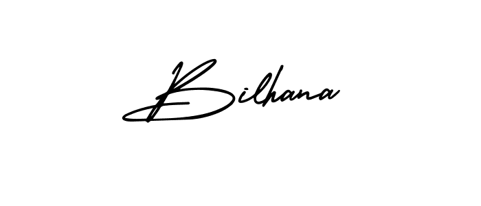 How to make Bilhana name signature. Use AmerikaSignatureDemo-Regular style for creating short signs online. This is the latest handwritten sign. Bilhana signature style 3 images and pictures png