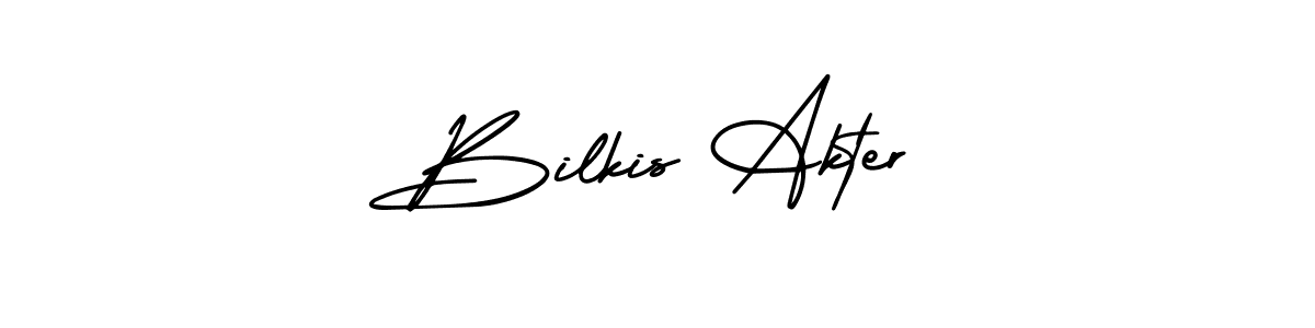 How to make Bilkis Akter name signature. Use AmerikaSignatureDemo-Regular style for creating short signs online. This is the latest handwritten sign. Bilkis Akter signature style 3 images and pictures png