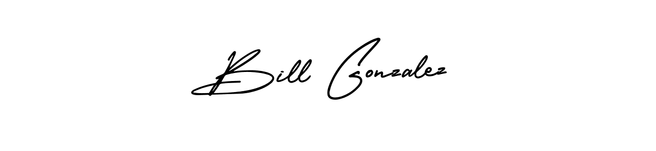 Bill Gonzalez stylish signature style. Best Handwritten Sign (AmerikaSignatureDemo-Regular) for my name. Handwritten Signature Collection Ideas for my name Bill Gonzalez. Bill Gonzalez signature style 3 images and pictures png