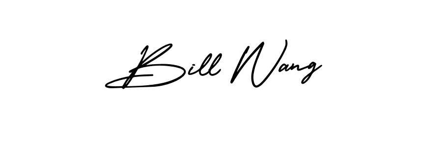 This is the best signature style for the Bill Wang name. Also you like these signature font (AmerikaSignatureDemo-Regular). Mix name signature. Bill Wang signature style 3 images and pictures png