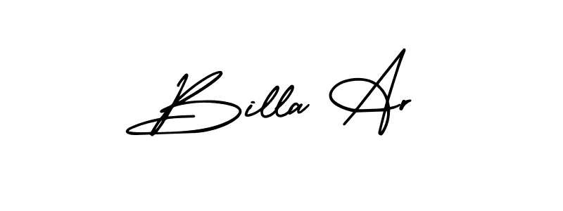 How to make Billa Ar signature? AmerikaSignatureDemo-Regular is a professional autograph style. Create handwritten signature for Billa Ar name. Billa Ar signature style 3 images and pictures png