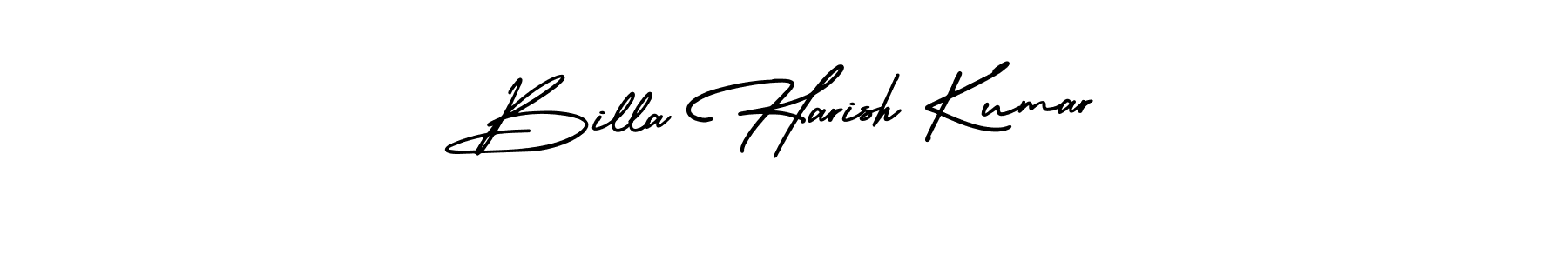 Design your own signature with our free online signature maker. With this signature software, you can create a handwritten (AmerikaSignatureDemo-Regular) signature for name Billa Harish Kumar. Billa Harish Kumar signature style 3 images and pictures png