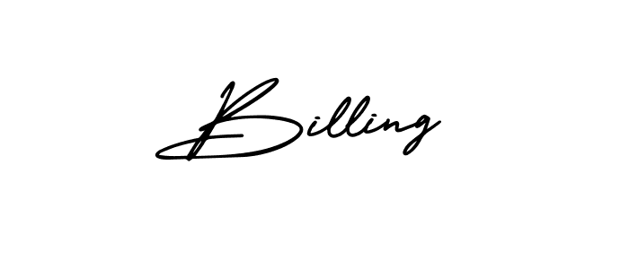 Create a beautiful signature design for name Billing. With this signature (AmerikaSignatureDemo-Regular) fonts, you can make a handwritten signature for free. Billing signature style 3 images and pictures png