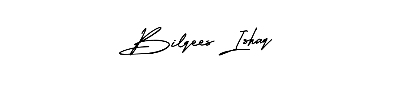 Also You can easily find your signature by using the search form. We will create Bilqees Ishaq name handwritten signature images for you free of cost using AmerikaSignatureDemo-Regular sign style. Bilqees Ishaq signature style 3 images and pictures png