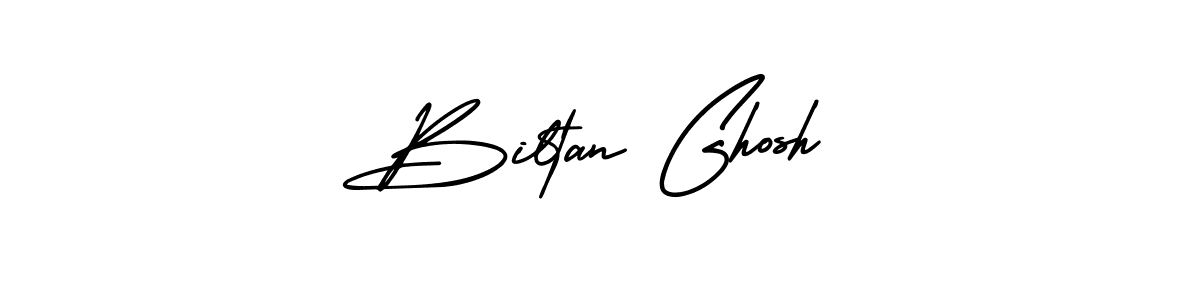 You should practise on your own different ways (AmerikaSignatureDemo-Regular) to write your name (Biltan Ghosh) in signature. don't let someone else do it for you. Biltan Ghosh signature style 3 images and pictures png