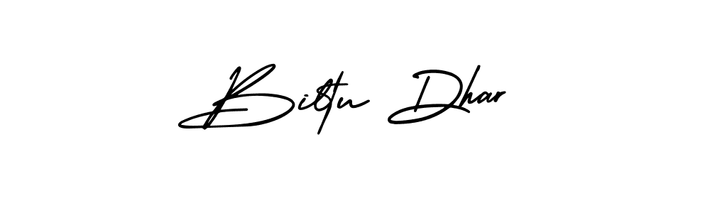 Biltu Dhar stylish signature style. Best Handwritten Sign (AmerikaSignatureDemo-Regular) for my name. Handwritten Signature Collection Ideas for my name Biltu Dhar. Biltu Dhar signature style 3 images and pictures png