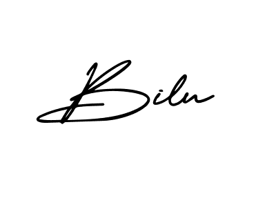 Use a signature maker to create a handwritten signature online. With this signature software, you can design (AmerikaSignatureDemo-Regular) your own signature for name Bilu. Bilu signature style 3 images and pictures png