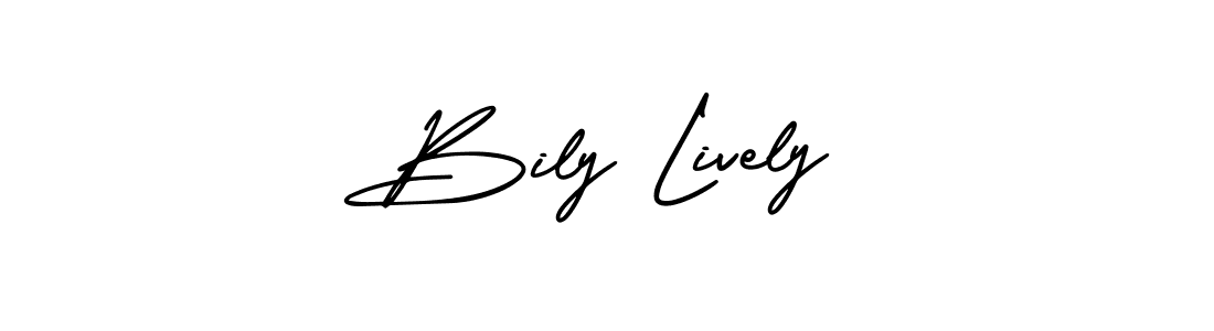 How to make Bily Lively signature? AmerikaSignatureDemo-Regular is a professional autograph style. Create handwritten signature for Bily Lively name. Bily Lively signature style 3 images and pictures png