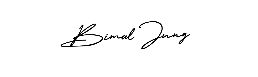 Bimal Jung stylish signature style. Best Handwritten Sign (AmerikaSignatureDemo-Regular) for my name. Handwritten Signature Collection Ideas for my name Bimal Jung. Bimal Jung signature style 3 images and pictures png