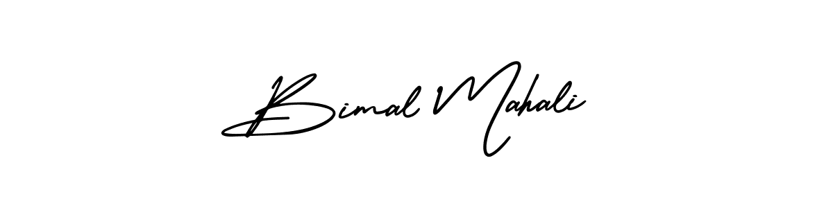 It looks lik you need a new signature style for name Bimal Mahali. Design unique handwritten (AmerikaSignatureDemo-Regular) signature with our free signature maker in just a few clicks. Bimal Mahali signature style 3 images and pictures png