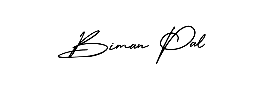 Biman Pal stylish signature style. Best Handwritten Sign (AmerikaSignatureDemo-Regular) for my name. Handwritten Signature Collection Ideas for my name Biman Pal. Biman Pal signature style 3 images and pictures png