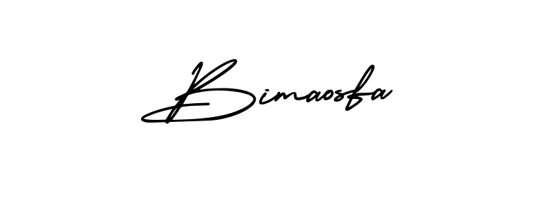 Design your own signature with our free online signature maker. With this signature software, you can create a handwritten (AmerikaSignatureDemo-Regular) signature for name Bimaosfa. Bimaosfa signature style 3 images and pictures png