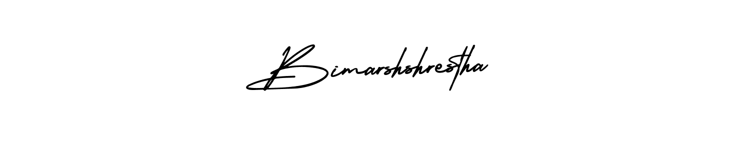 Design your own signature with our free online signature maker. With this signature software, you can create a handwritten (AmerikaSignatureDemo-Regular) signature for name Bimarshshrestha. Bimarshshrestha signature style 3 images and pictures png