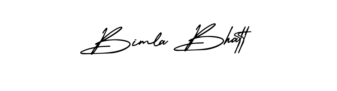 Make a beautiful signature design for name Bimla Bhatt. With this signature (AmerikaSignatureDemo-Regular) style, you can create a handwritten signature for free. Bimla Bhatt signature style 3 images and pictures png