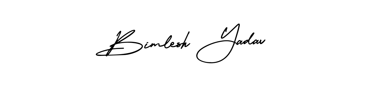 Create a beautiful signature design for name Bimlesh Yadav. With this signature (AmerikaSignatureDemo-Regular) fonts, you can make a handwritten signature for free. Bimlesh Yadav signature style 3 images and pictures png