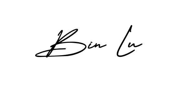 How to make Bin Lu signature? AmerikaSignatureDemo-Regular is a professional autograph style. Create handwritten signature for Bin Lu name. Bin Lu signature style 3 images and pictures png